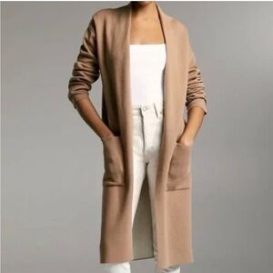 Babaton Lance Open-Front Cardigan (Aritzia) in Camel Brown Sz xxsmall